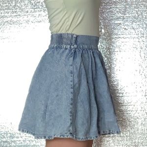Vintage 90s casual denim mini circle skirt